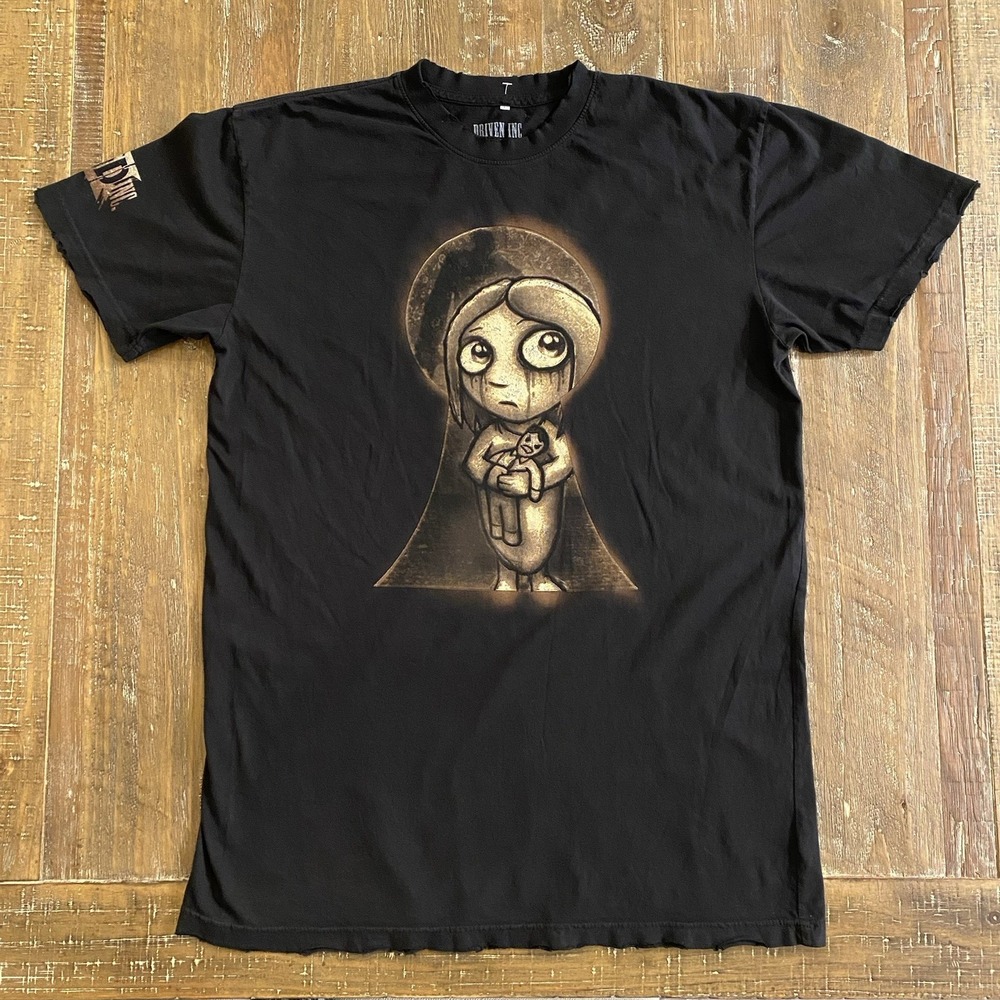 RARE Graphic T Shirt Mens XL UNSCARRED BY TRIALS Black Driven Inc Made in USA